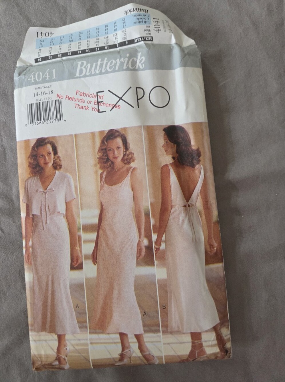 Butterick 4041 Sewing Pattern